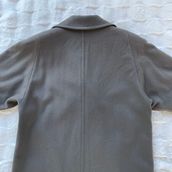 🔥VTG 90s Union Made Jones New York Double Breasted Wool Overcoat Old Money M-XL - Picture 12 of 16